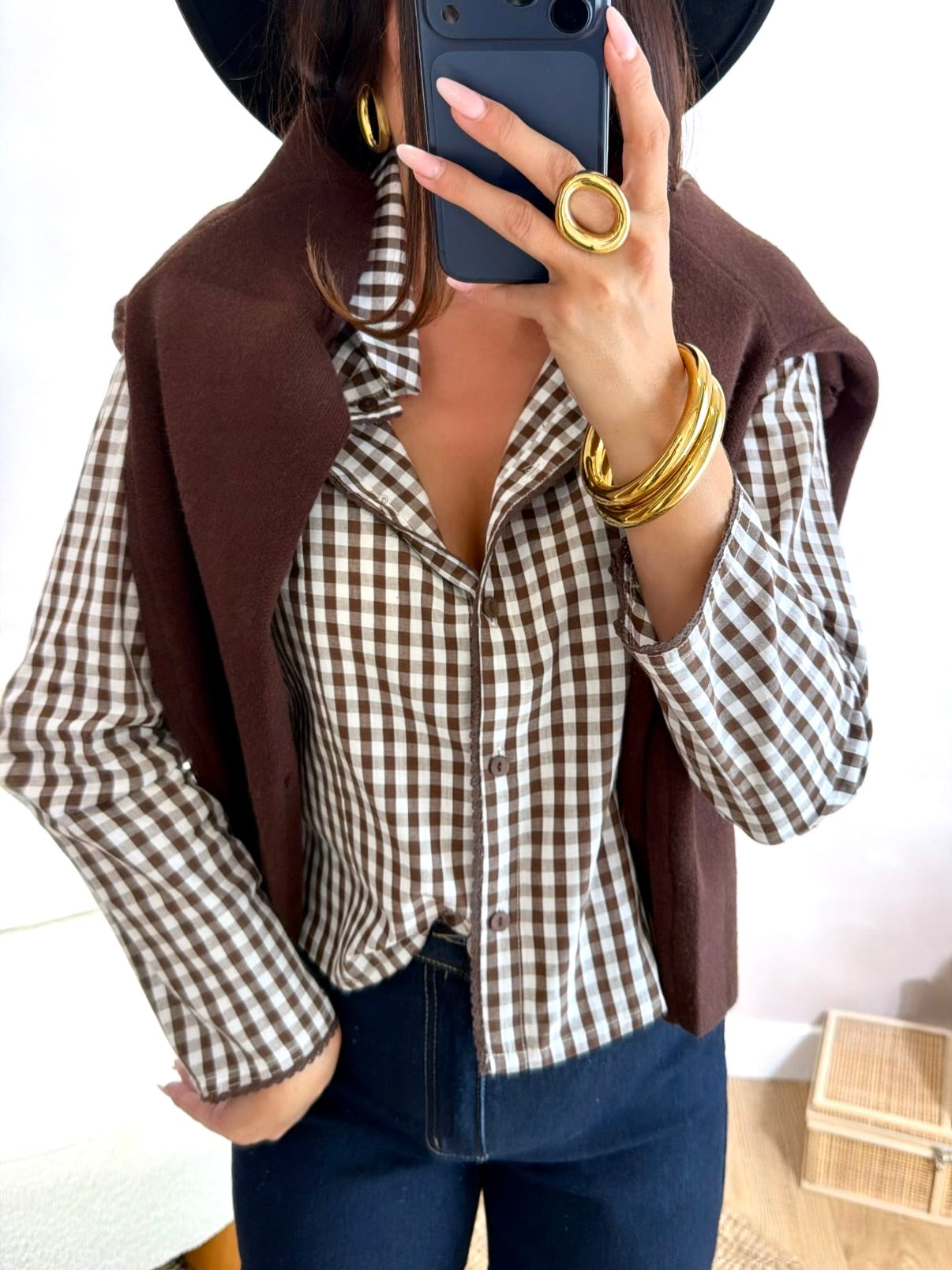 Chemise Elvira Marron