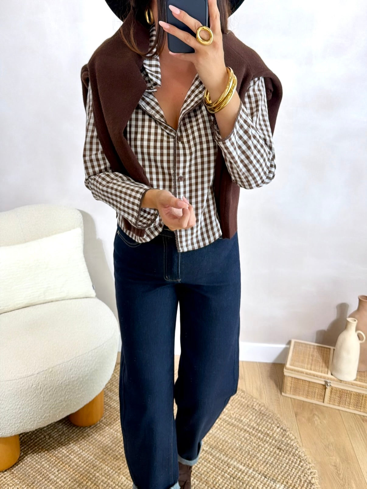 Chemise Elvira Marron